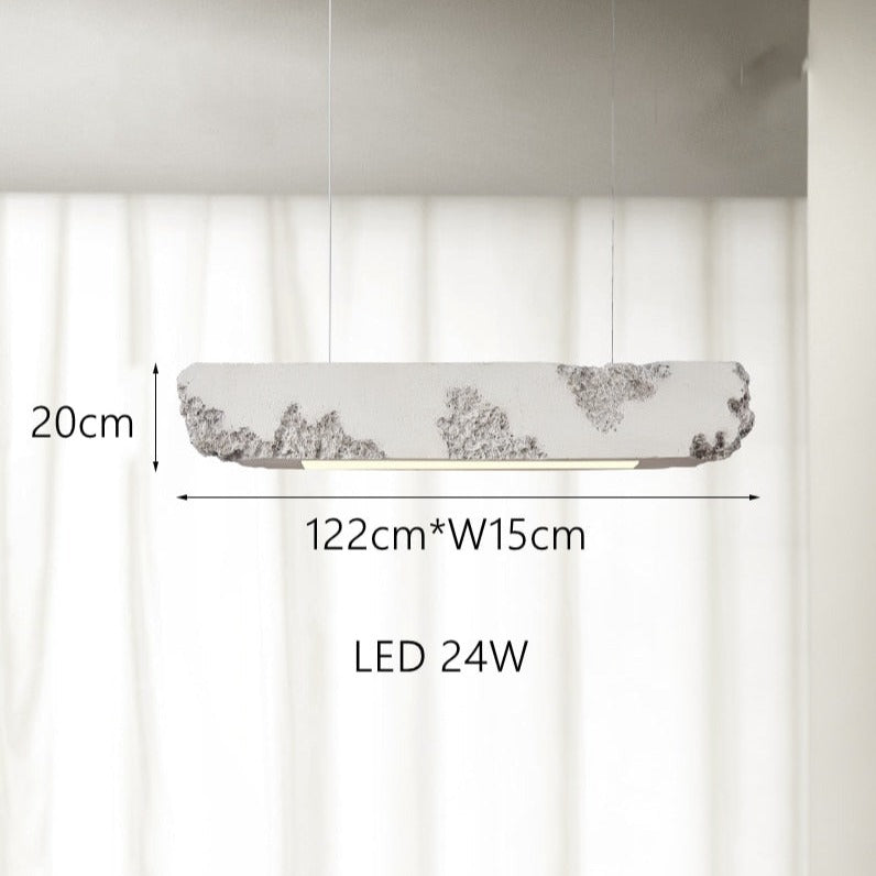 Lustre design longue rectangulaire avec touche coloré Hazel