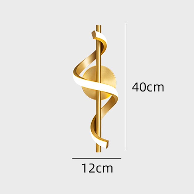 Applique murale design LED métallique ondulé Polino