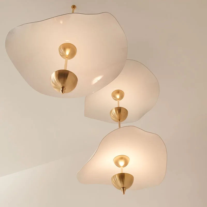 lustre moderne fleur de lotus doré idéal pour hôtel boutique