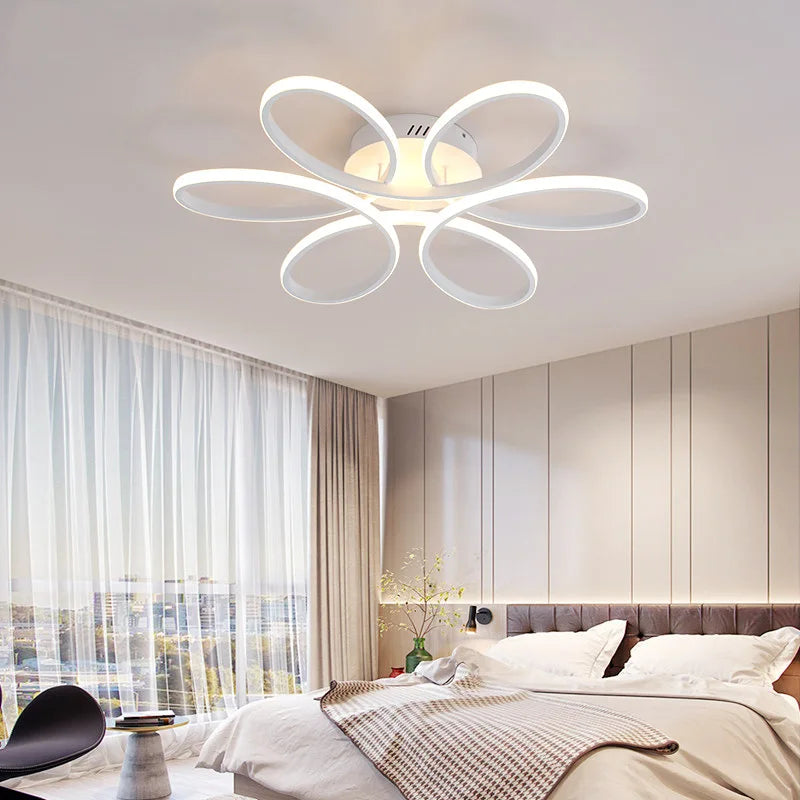 Plafonnier Led à fleurs de luxe moderne