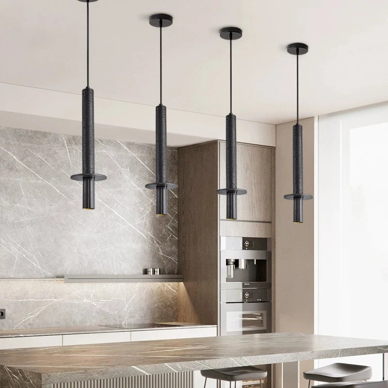 suspension led moderne lustre nordique ligne longue simple