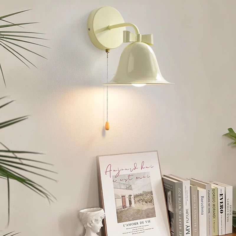 applique murale en forme de corne avec interrupteur led
