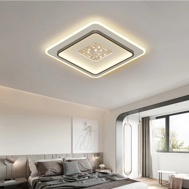 Plafond moderne à LEDs lampe pour chambre cuisine étude éclairage salon luminosité réglable Led plafonnier luminaire