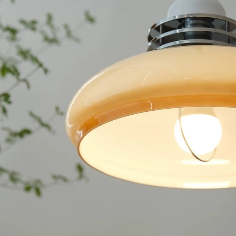 suspension bauhaus en verre médiéval rétro rétractable