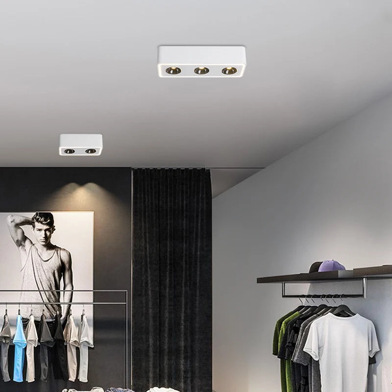 plafonnier led carré anti-éblouissement surface montée audacieuse