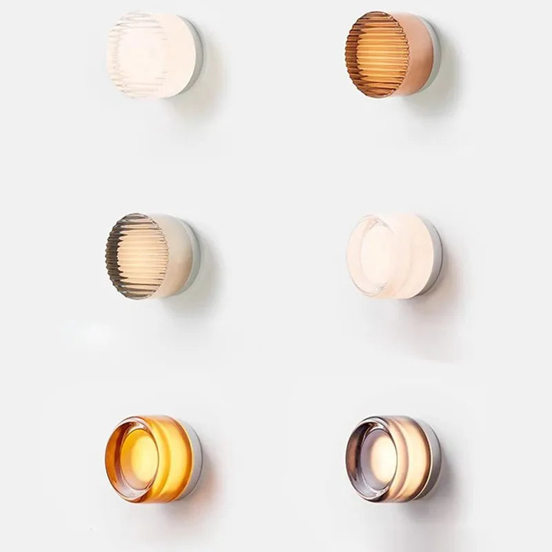 Applique murale LED moderne en gelée d'ambre