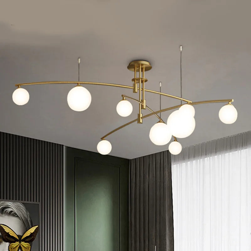 lustres en verre pour barre de suspension cuisine