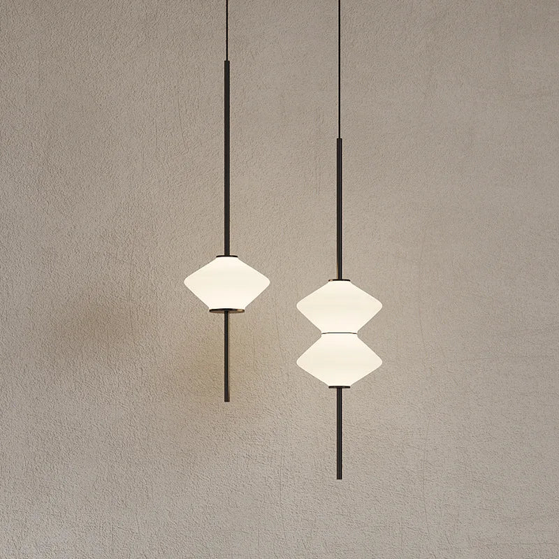 lampe led suspendue en verre moderne avec fil métallique réglable