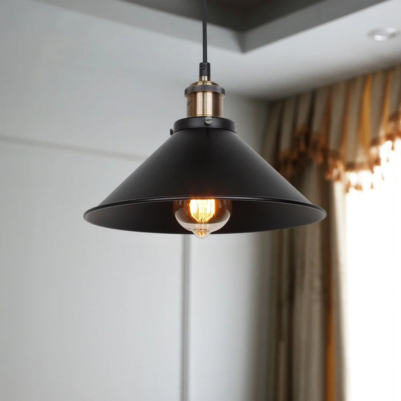 Suspension rétro Loft noir suspendu lumière pays américain suspension pour/cuisine industrielle Restaurant lustre Vintage