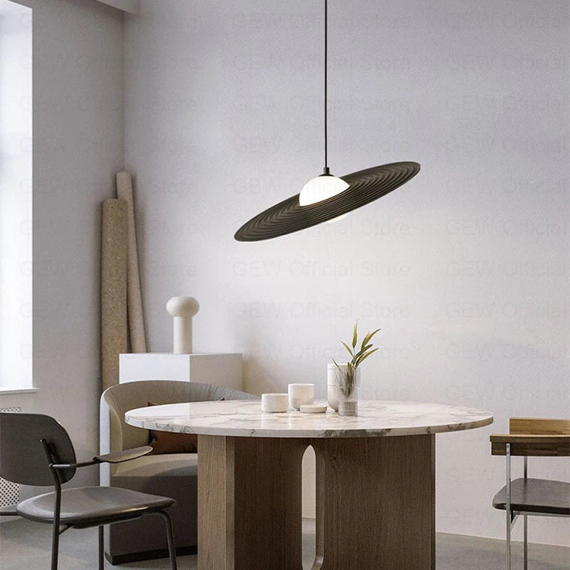lampes suspendues ovni nordique moderne en fer et plastique pour décoration