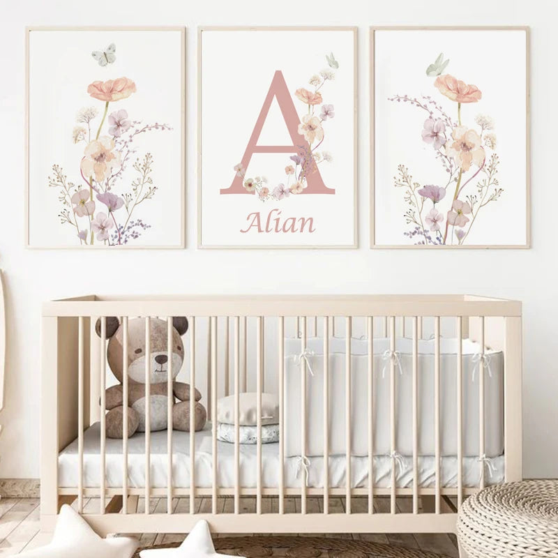 affiche photo personnalisée fleur sauvage pour décoration enfant