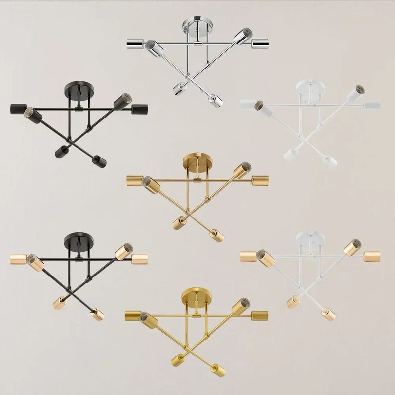 lustre spoutnik semi encastré moderne style nordique galvanoplastie