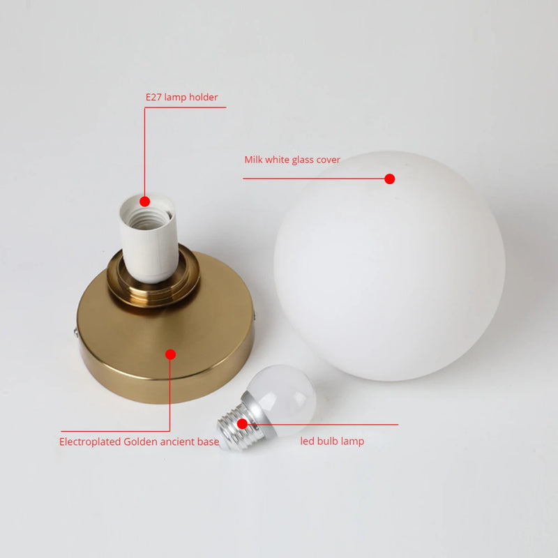 applique murale morden en verre nordique pour décoration