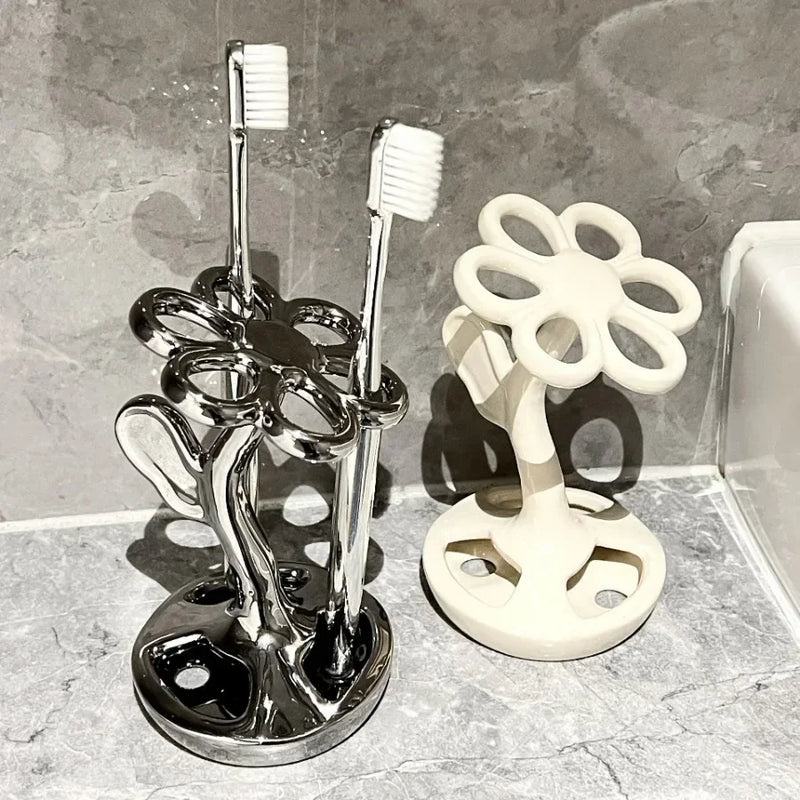 support de rangement élégant pour brosses et maquillage