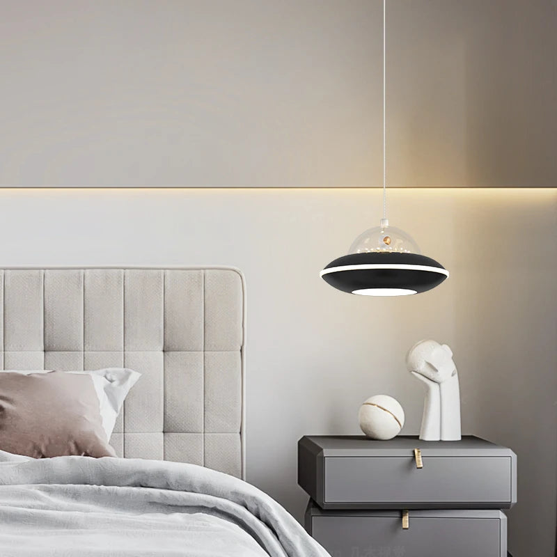 lustre nordique moderne dessin animé ovni pour garçon