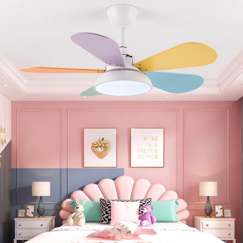 suspension ventilateur led moderne avec télécommande
