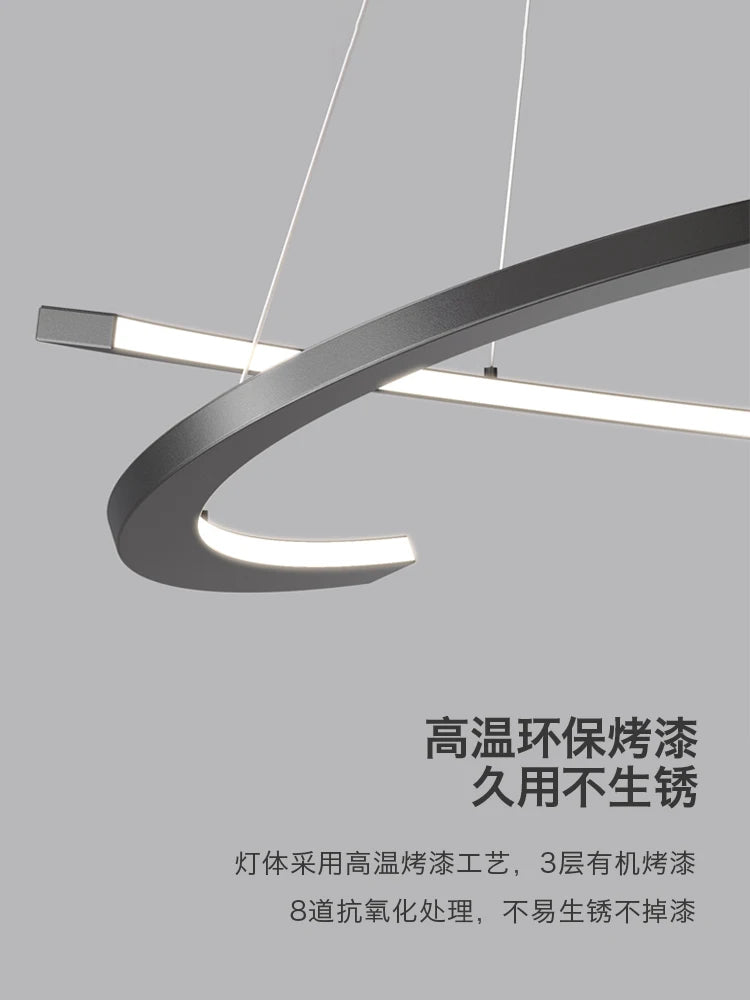 suspension led moderne minimaliste anneau créatif nordique