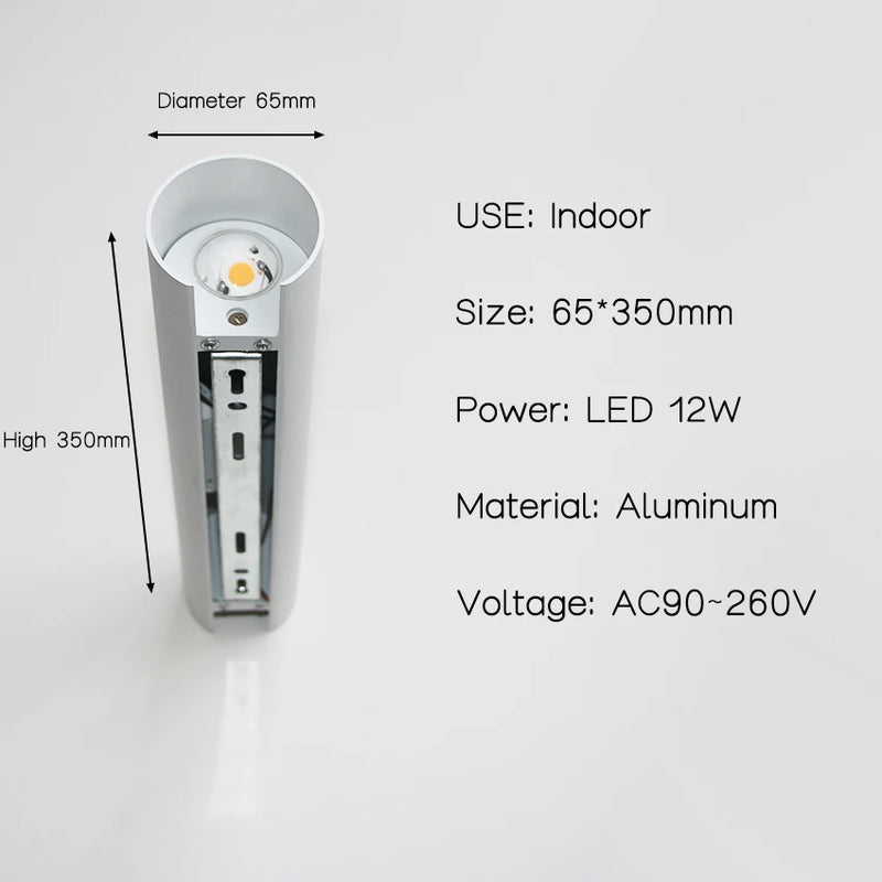 applique murale led en aluminium haut et bas au40