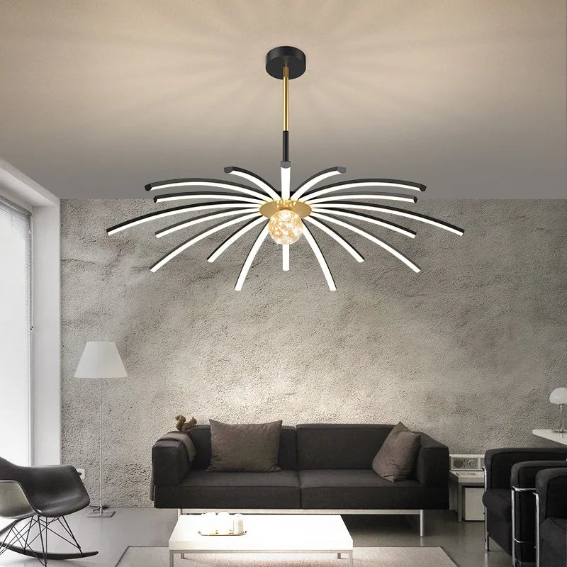 lustre led minimaliste design en aluminium