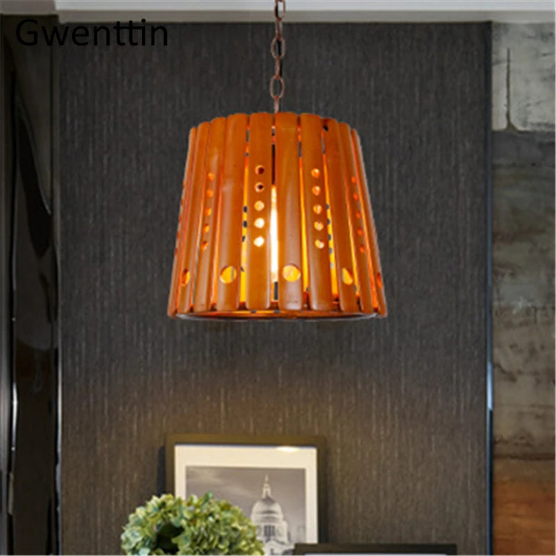 suspension en bambou pour décoration intérieure asiatique