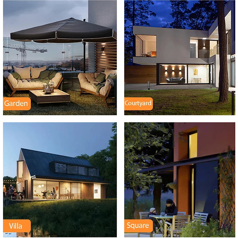 Applique murale LED dorée minimaliste d'extérieur