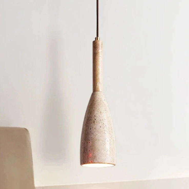 Suspension LED naturel jaune grotte pierre lustre chambre à côté moderne nordique luminaire suspendu ligne bouteille de vin E27