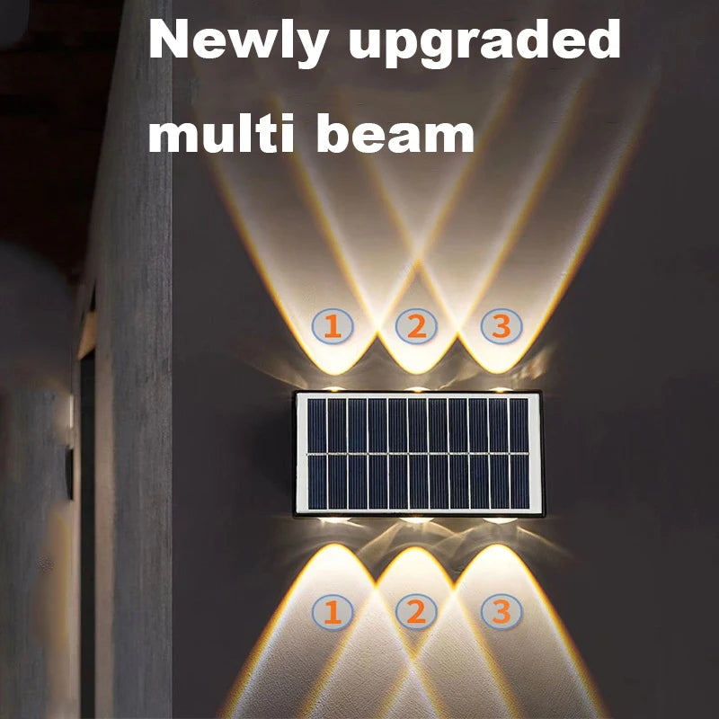 applique murale solaire led moderne étanche pour extérieur jardin cour rue