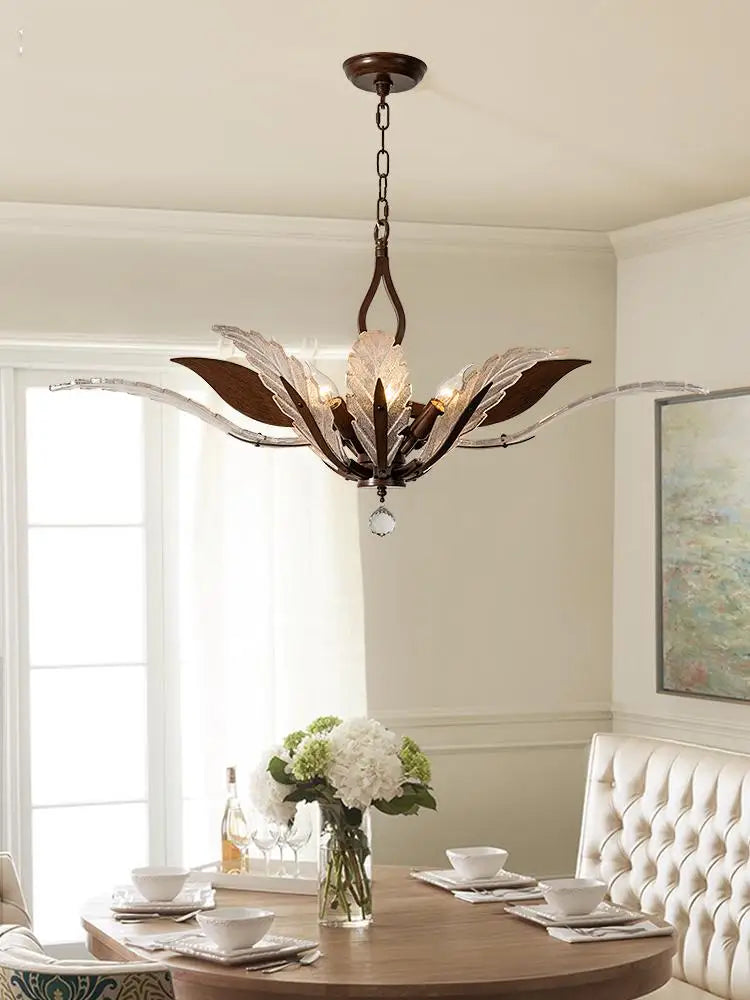 lustre vintage en cristal pour éclairage intérieur élégant