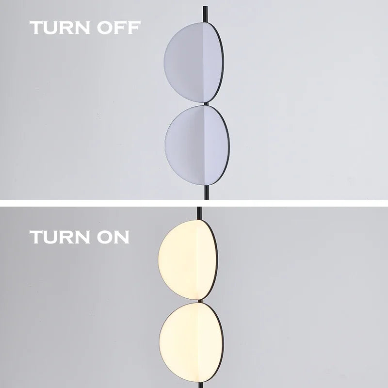 lampadaire led design nordique à lames rotatives pour décoration