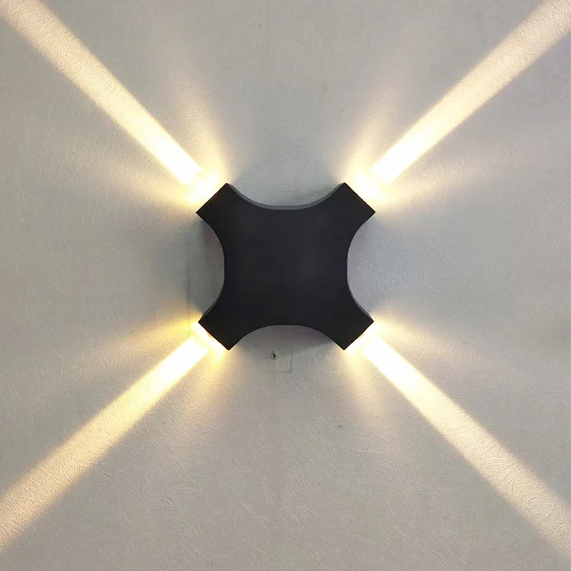 applique murale led étroite à quatre faisceaux pour éclairage extérieur jardin