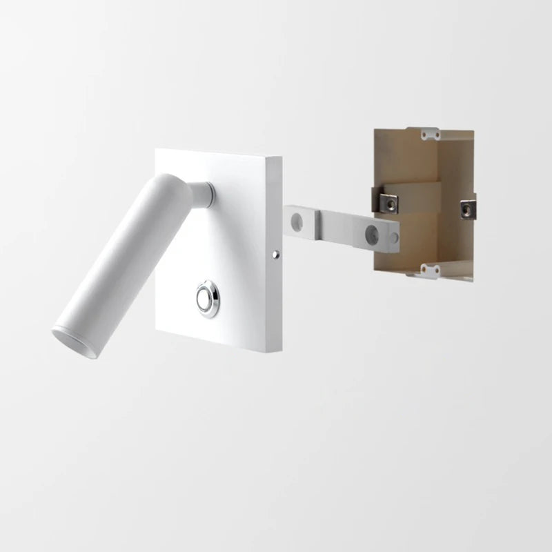 applique murale intégrée led à intensité variable avec interrupteur