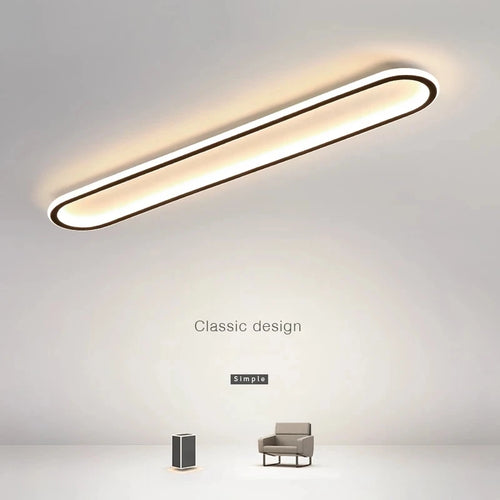 lustre led minimaliste en bande acrylique avec projecteur moderne