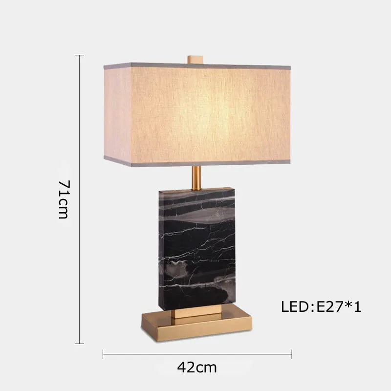 lampe à poser rétro en tissu marbré pour décoration intérieure