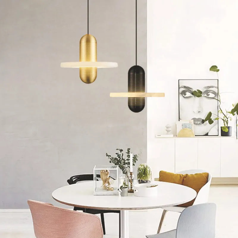 lustre en marbre naturel design nordique pour intérieur élégant