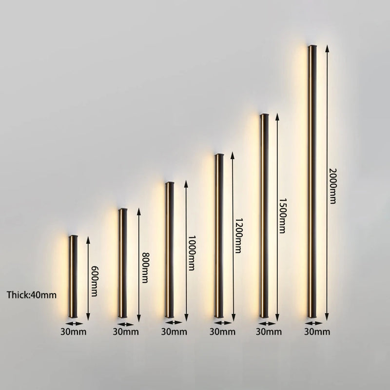 applique led moderne intérieur angle style nordique longue