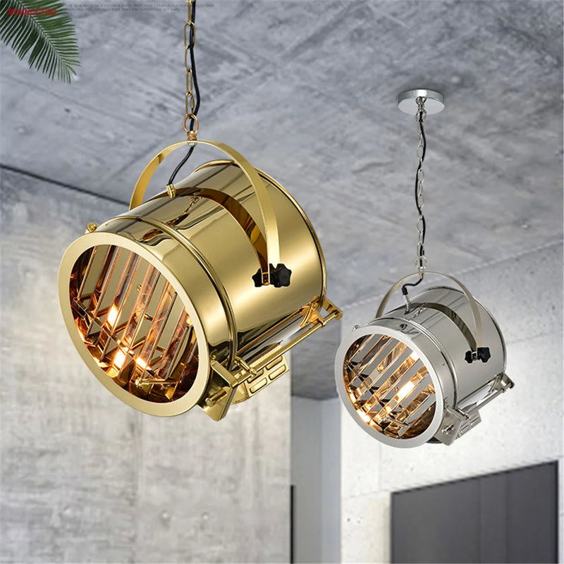 Lustre Led industriel nordique en métal