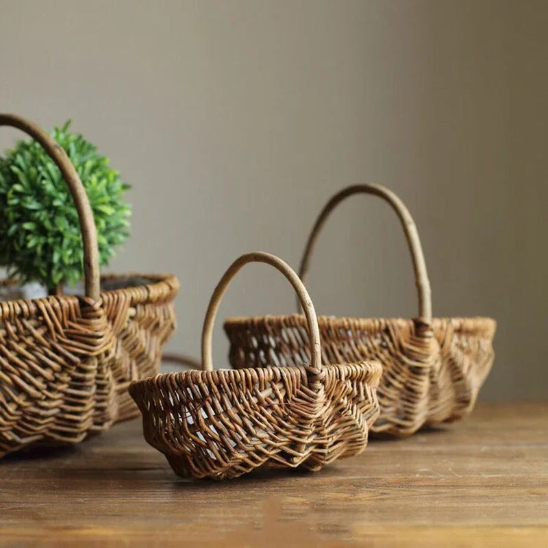 panier tissé à la main pour fruits et légumes