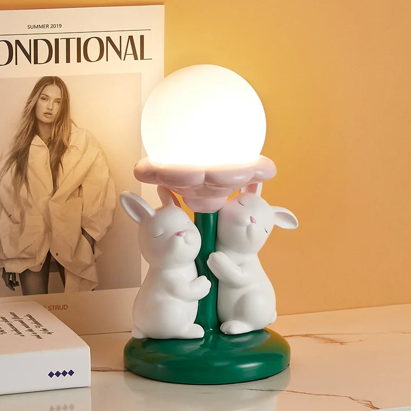 lampe de bureau kawaii lapin mignon décoration princesses cadeau luxe