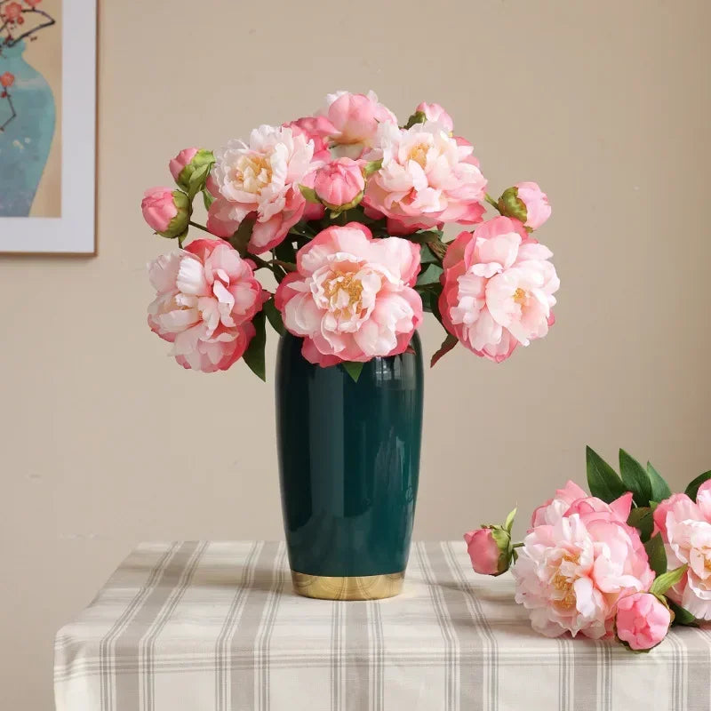 fleurs artificielles en soie pour décoration de café et restaurant