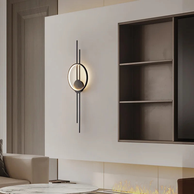 applique murale led minimaliste à trois gradations art déco