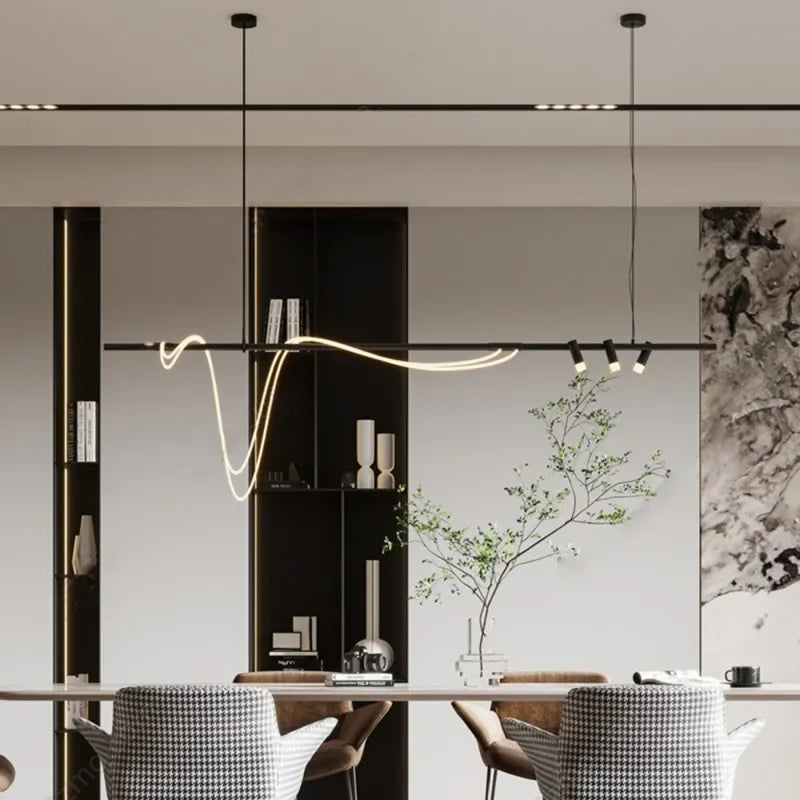 lustre led nordique minimaliste design pour restaurant et bar
