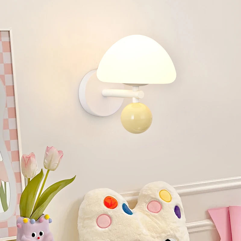applique murale nordiques led en forme de champignon pour ambiance créative