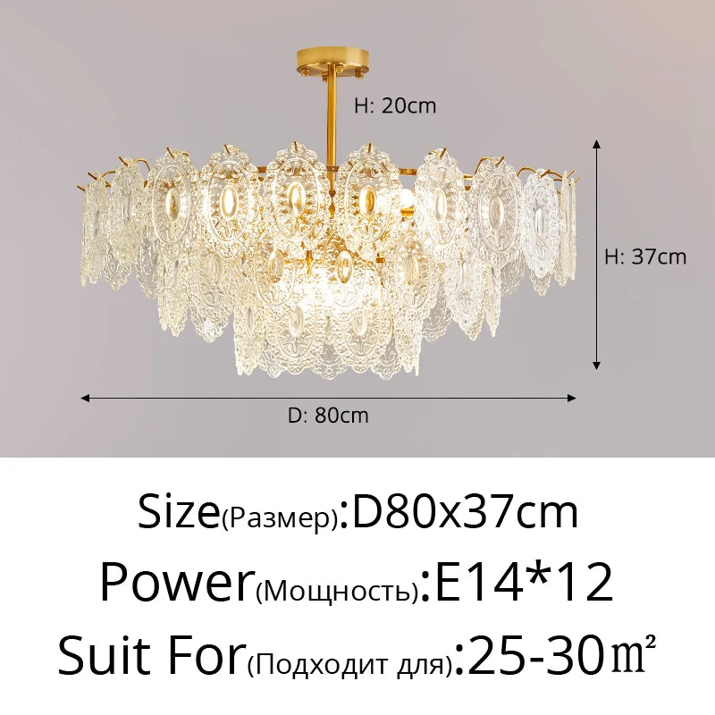 lustre en verre de style luxueux pour intérieur élégant