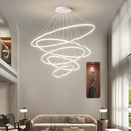 lustre led moderne monté au plafond en acrylique