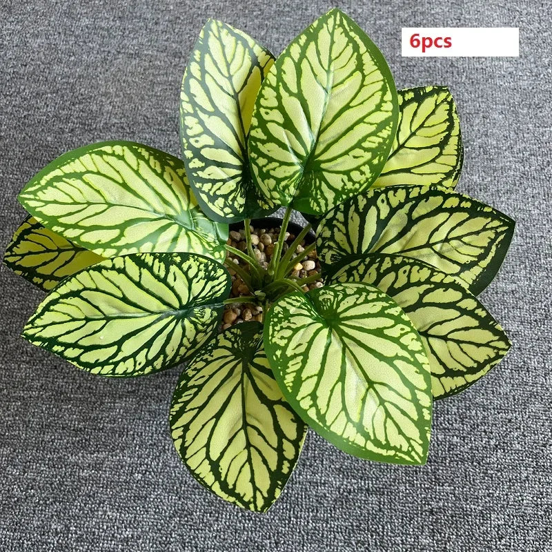 feuilles de phénix artificielles décoration verte en plastique