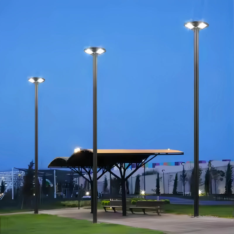 lampe solaire ronde pour jardin et éclairage extérieur