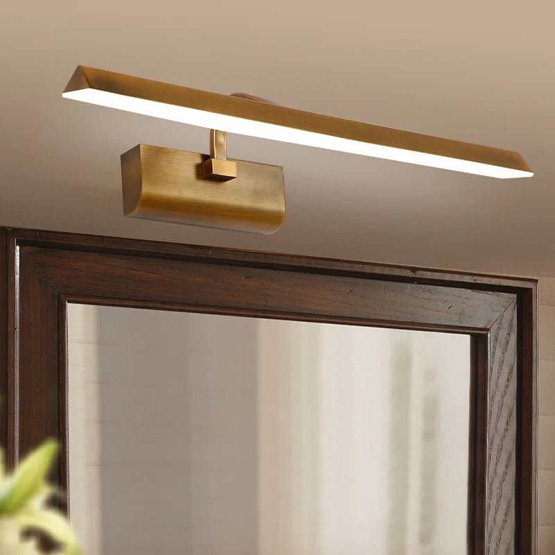 applique murale vintage triangle led lumière cosmétique bronze