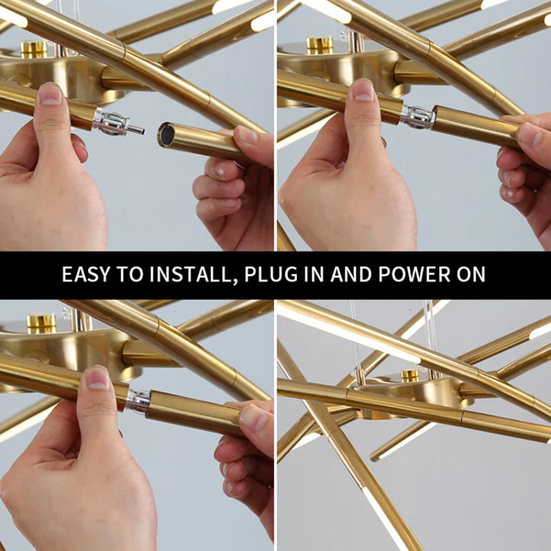 plafonnier led moderne réglable lustre suspension pour éclairage intérieur