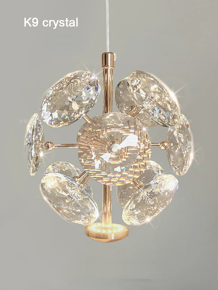 lustre de chevet en cristal k9 moderne et luxueux