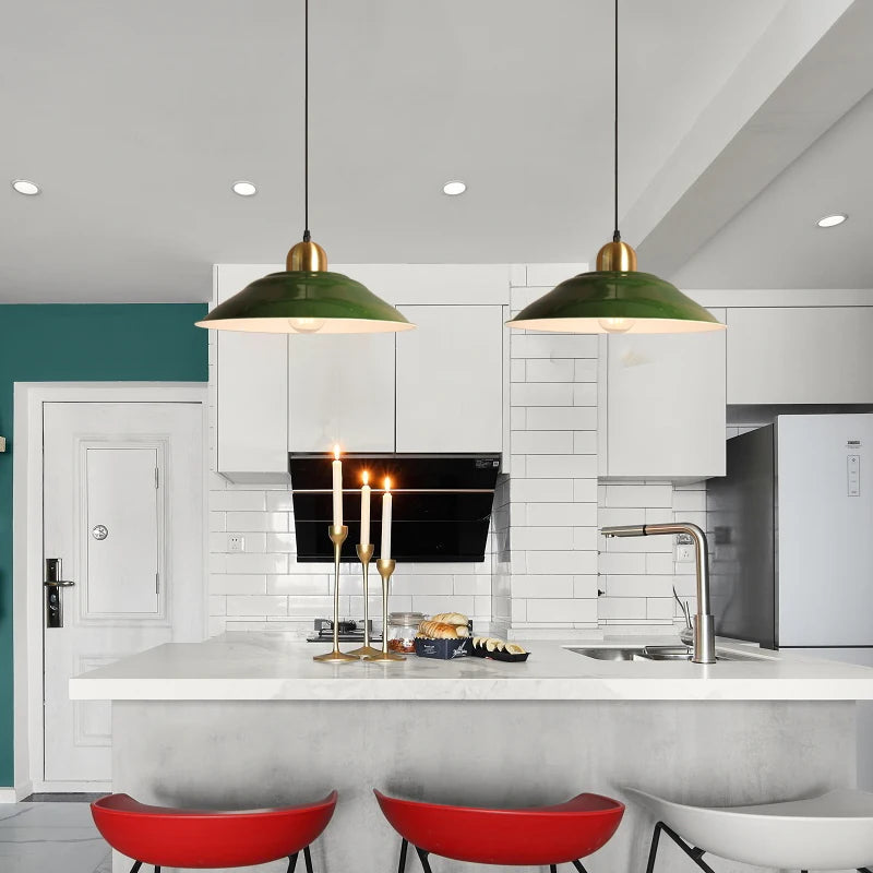 Nordique suspension fer industriel lustres salon table à manger Restaurant maison rétro loft simple lampes suspendues E27